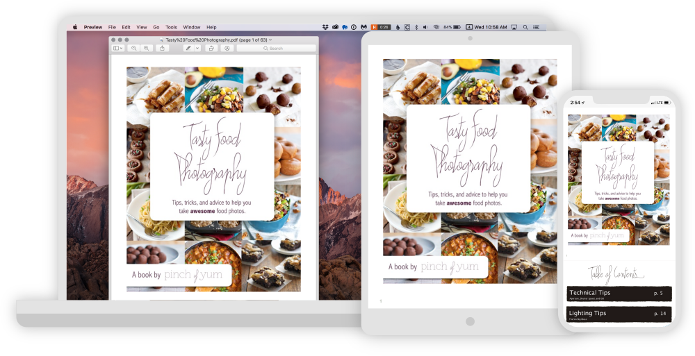 ebook shown on multiple devices