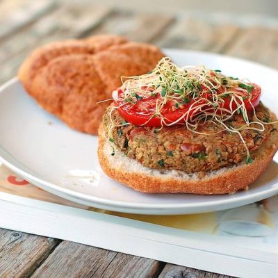 Super Healthy Bean Burger | pinchofyum.com