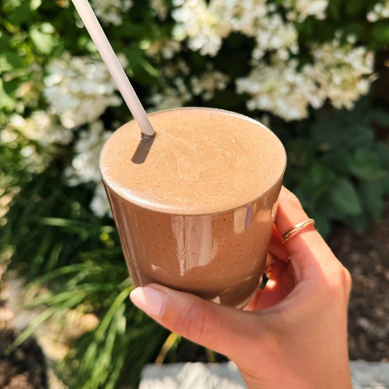 Chocolate cherry smoothie.