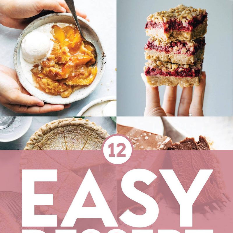 Easy dessert recipes in a collage.