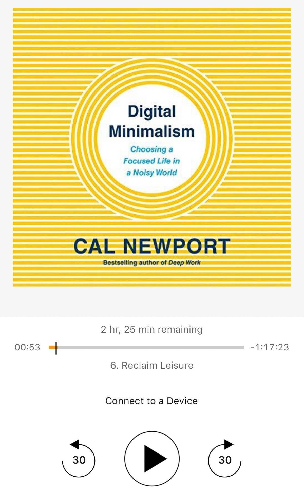 Digital Minimalism audiobook.