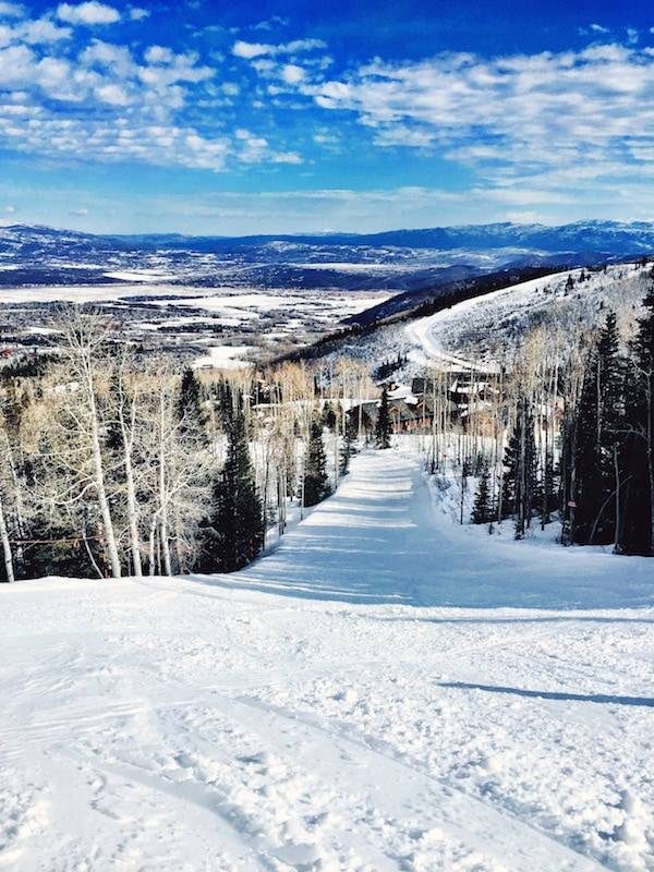 Mountain view with snow.