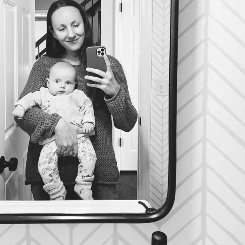 Lindsay holding Lena.