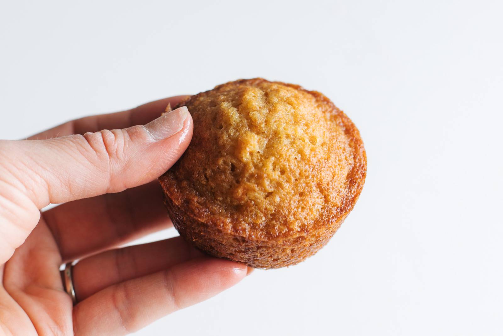 Carrot cake cupcake without frosting.